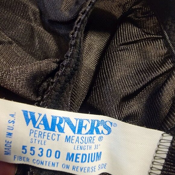 Vintage Warner's Perfect Measure Half Slip Pencil Lace Hem Size Medium USA Black - Picture 4 of 5